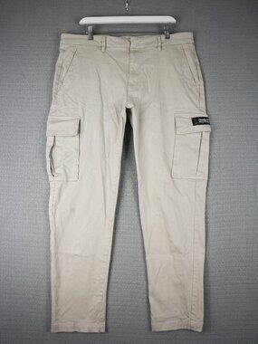 OVO October's Very Own Cargo Cotton Shorts Straight Cream Mens 38W